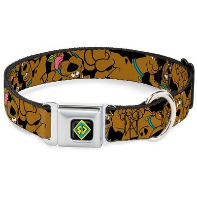 Dog Collar SDB-Scooby Doo Dog Tag Full Color Scooby Doo Stacked CLOSE-UP Black L