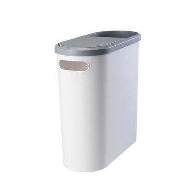 Elegant Bathroom Storage Bucket Push Lid Garbage Bin for Interior