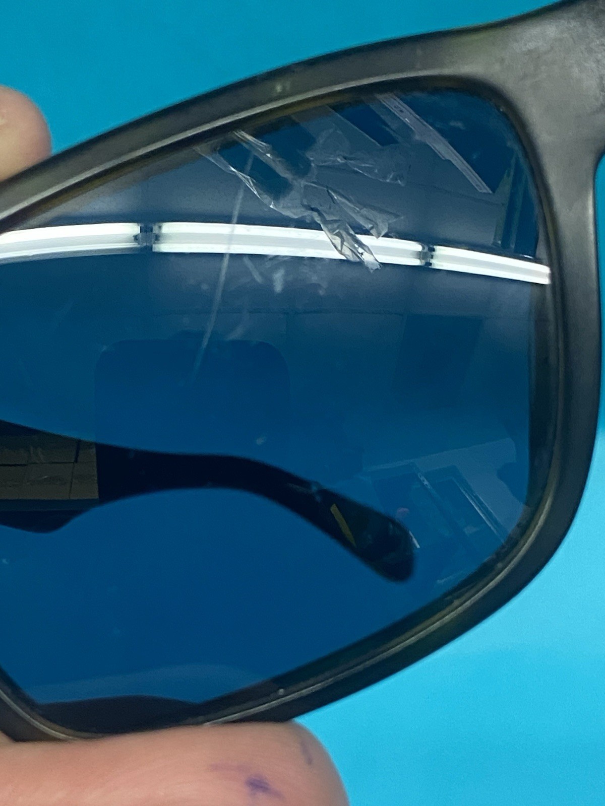 PRADA SPR 19S Sunglasses HAQ-5P2 59mm Blue Lenses Tortoise Frame Made in Italy thumbnail 4