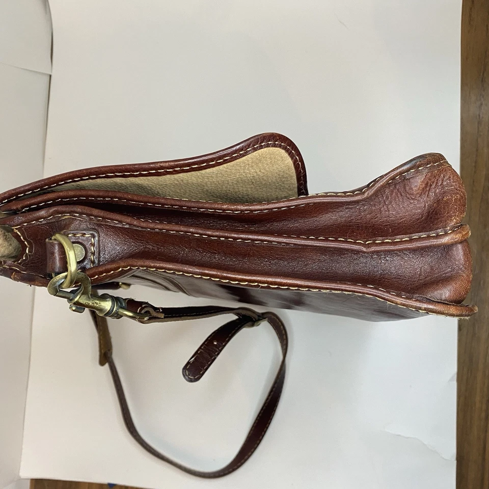 Maletín de cuero italiano Floto bolso mensajero con correa vintage Foto 4 de 4