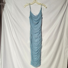 NEW - Junior's Medium - FASHION NOVA Show Off Mesh Midi Dress, Light Blue