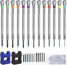13Pcs Watch Screwdriver Set, Watchmakers Precision Screwdrivers Set for Watch E