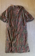 Vintage Christian Dior Monsieur Paisley Robe One Size Navy Burgundy No Belt