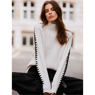 Mint Velvet (UK) Stitch Turtleneck Sweater.  Size S. Retails $135