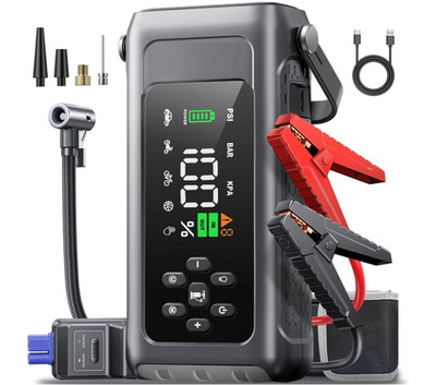 Arrancador Portátil 4500A con Compresor 150PSI y Luz LED para Auto.Nuevo