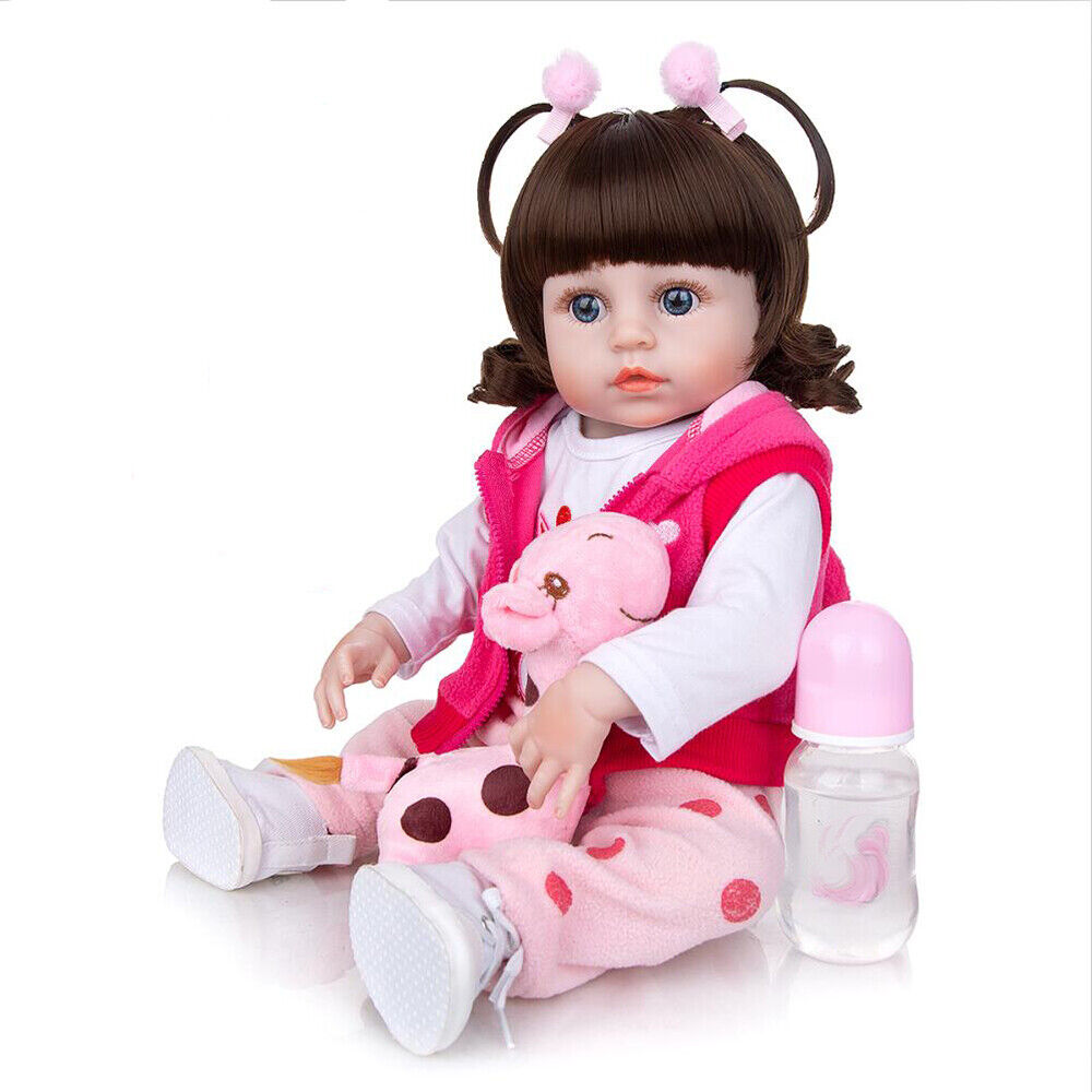 Baby Reborn Doll Unicorn Girl 48cm Silicone Body Can Be Bathed