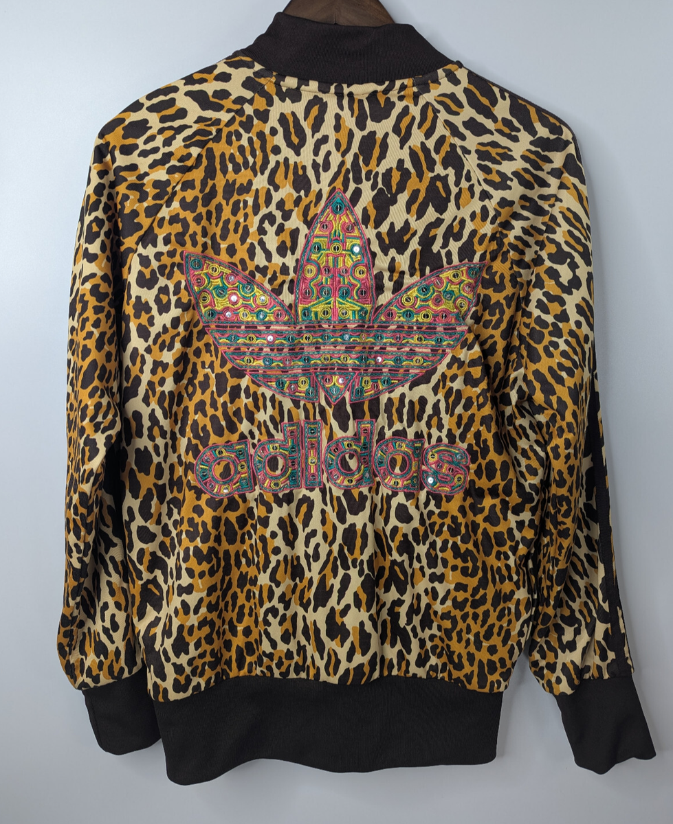Adidas Jeremy Scott Leopard Sequin Track Jacket Originals Size