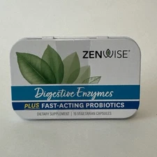 Zenwise Digestive Enzymes for Gut Health - Fast Acting Probiotics - 15 Capsules