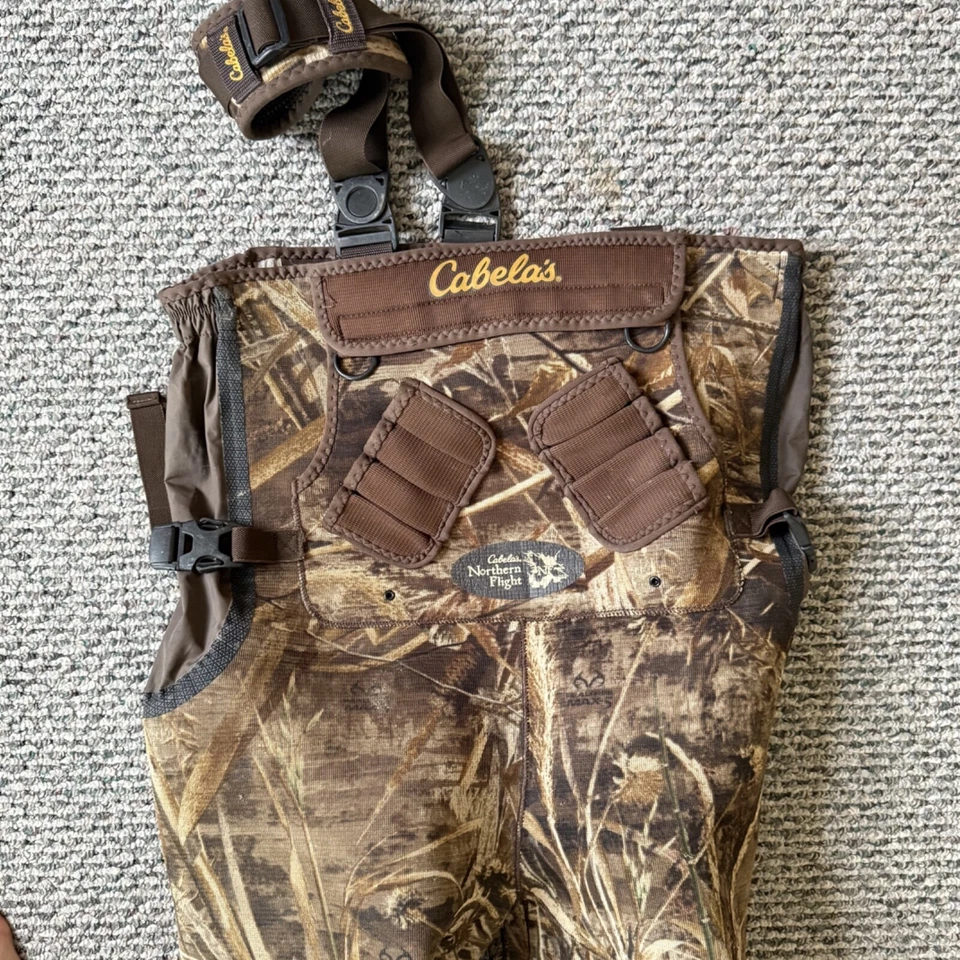 Cabela’s Northern Flight Chest Waders Mens 8R Outdoor Fishing Steel Shank Boots - Image 4 of 4