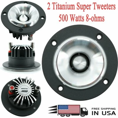 2 x Audiotek 3.25" 500W Car Audio Pro Heavy Duty Titanium Super Tweeter 1 pair