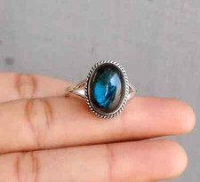 Labradorite Gemstone Ring, 925 Sterling Silver, Handmade Ring, Boho , All size
