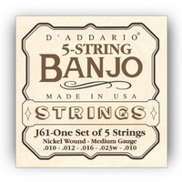 D'addario J61 5-string Banjo Strings, Nickel, Medium, 10-23 on sale D'addario J61 5-string Banjo Strings, Nickel, Medium, 10-23 on sale