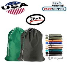 Large Laundry Bag Washable Heavy Duty Locking Drawstring Bag 29"X40" 2 Pack 