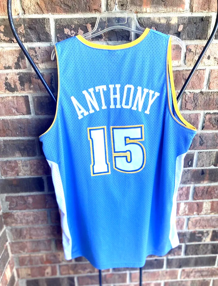 NBA Denver Nuggets Carmelo Anthony 15 Nike Light Blue Sewn Jersey Men XL