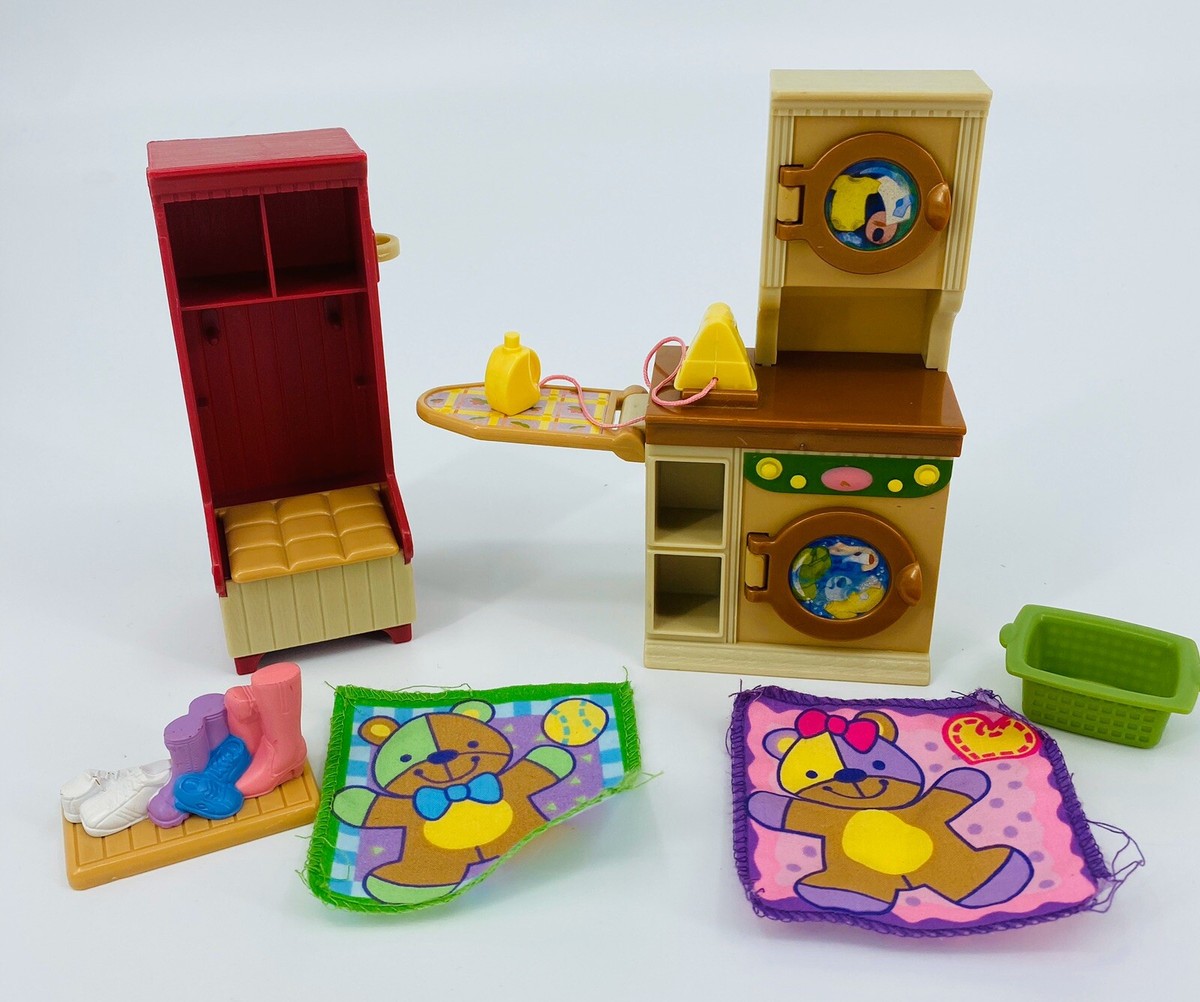 LOVING FAMILY WASHER DRYER DOLLHOUSE LAUNDRY ROOM FURNITURE FISHER PRICE