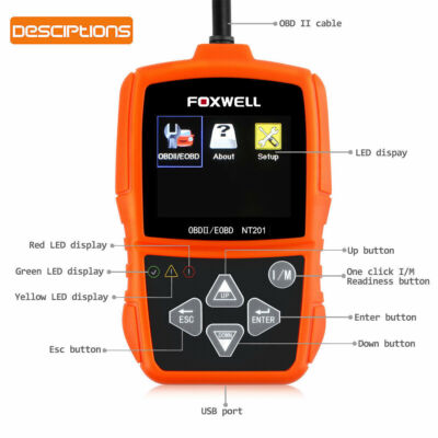 Foxwlel NT201 PRO Profi KFZ Diagnosegerät OBD2 Scanner Auto Fehler Auslesegerät