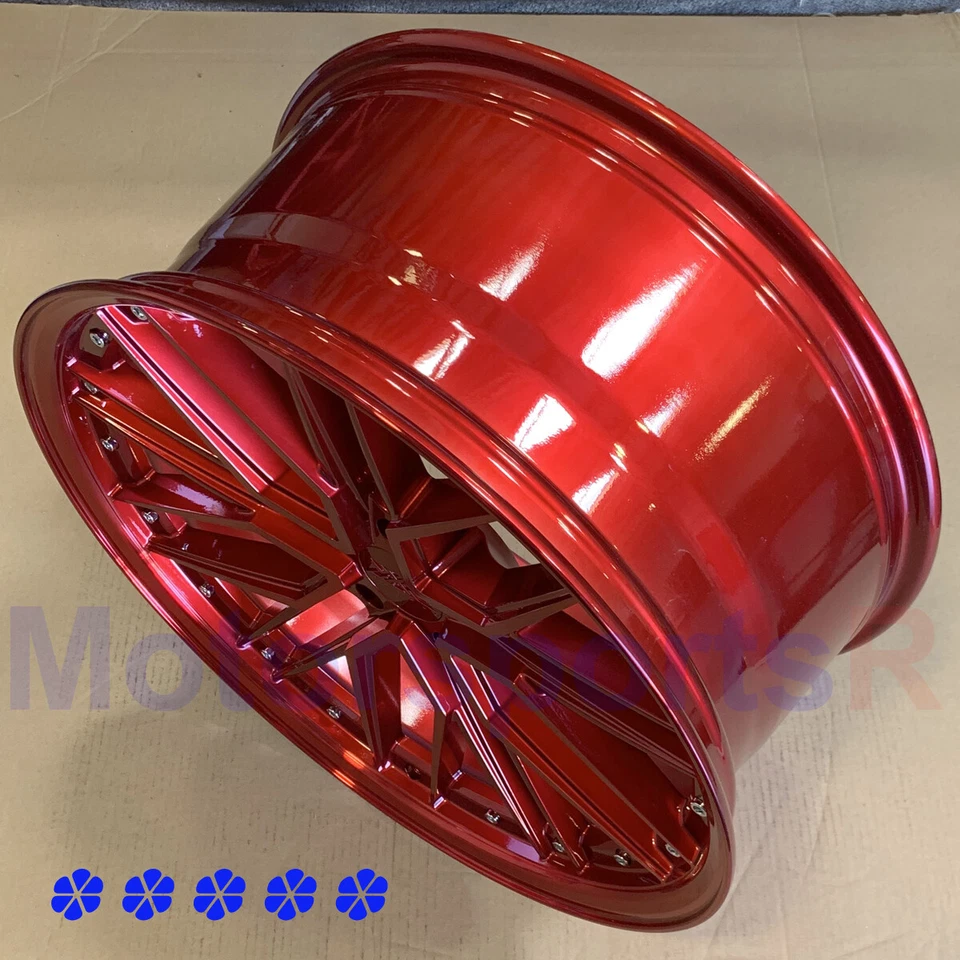 XXR 571 Wheels 20 x9 10.5 +35 Red Staggered 5x114.3 Fit 14 Hyundai Genesis Coupe Foto 4 de 4