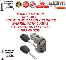 FOR RENAULT MASTER FRONT DOOR LOCK BARREL 10-18 CYLINDER WITH 2 KEYS RIGHT=LEFT