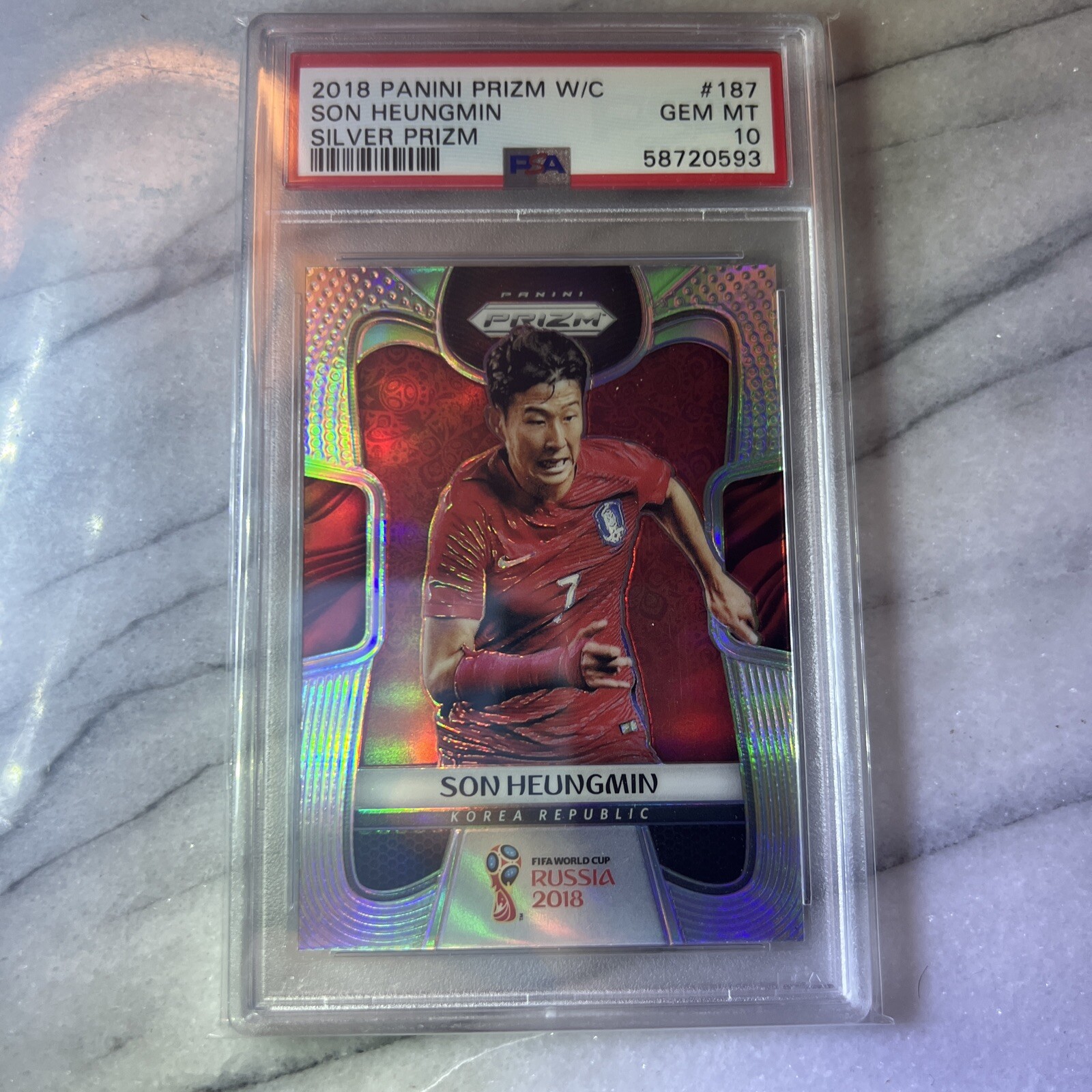 2018 Prizm World Cup Son Heungmin Silver PSA 10 🇰🇷 Heung-Min