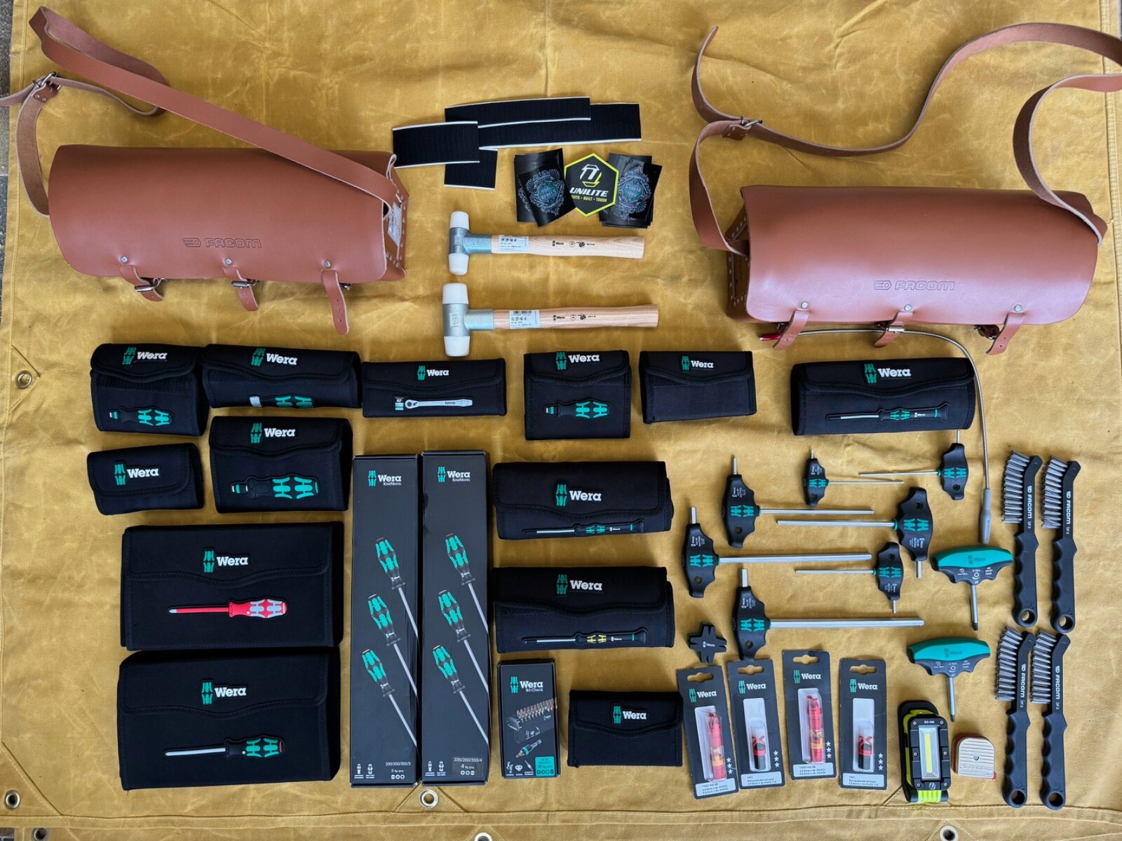 Wera Tools huge set & 2x Large leather tool bags eBay