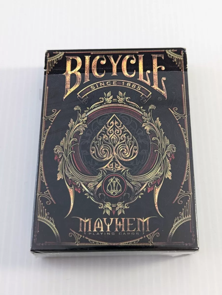 RARE 2014 BICYCLE MAYHEM LIMITED RED PLAYING CARD Cardicians Art