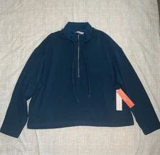 Adrienne Vittadini Sport Women Size 2X Teal Fleece NWT