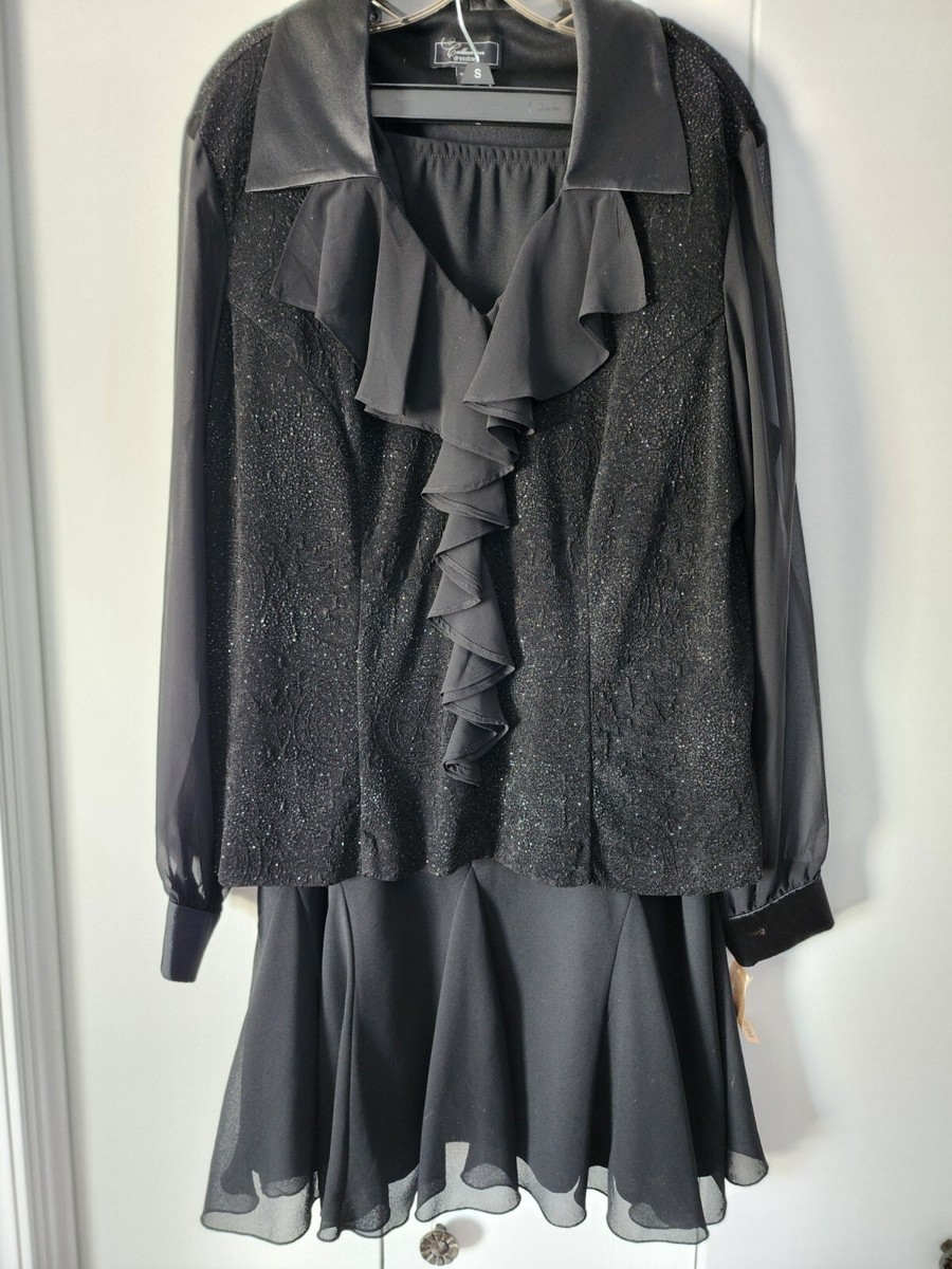 Dress Barn Holiday 18W Plus Size Woman Sequin Cocktail/Skirt And Top