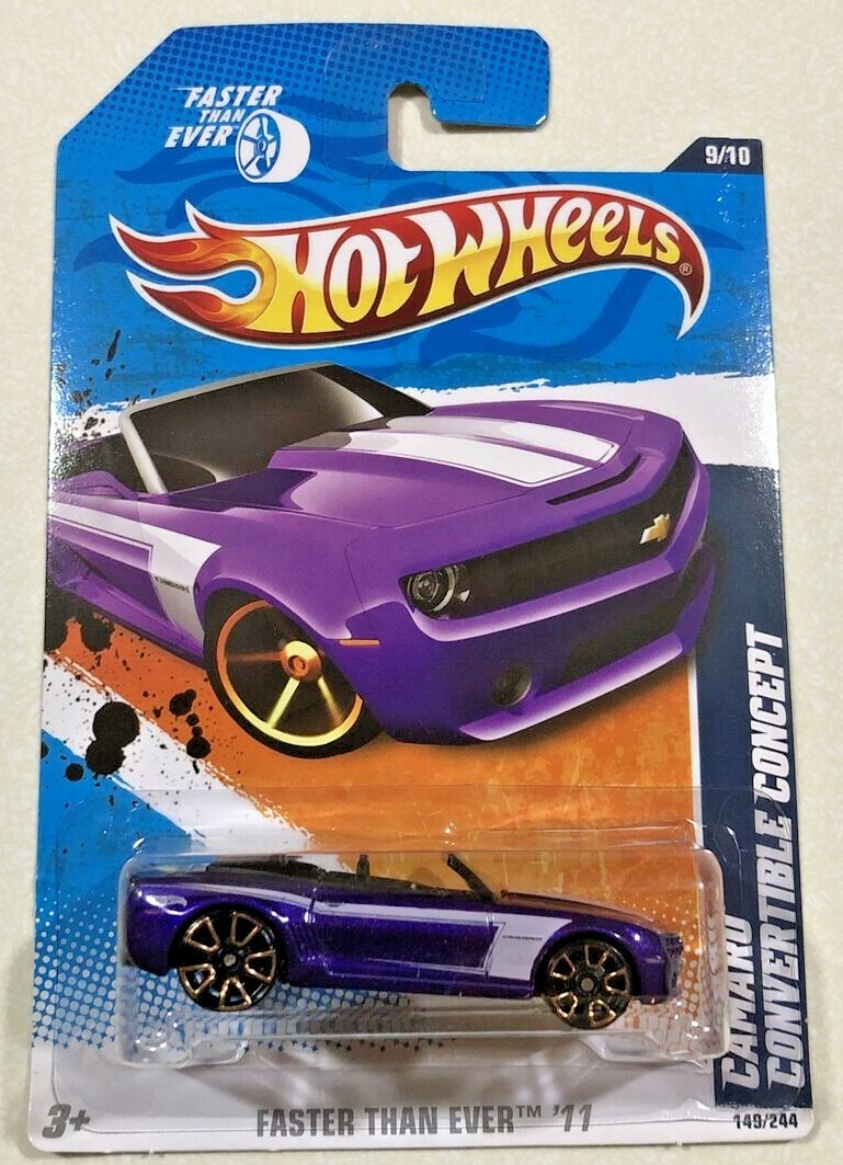 2012 HOT WHEELS FASTER THAN EVER CAMARO CONVERTIBLE CONCEPT