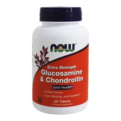 NOW Foods Glucosamine and Chondroitin Sulfate Extra Strength Joint Health,60Tabs