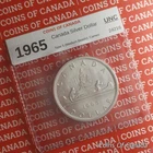 1965 Canada Silver Dollar Coin Uncirculated - Type V Medium Beads #coinsofcanada