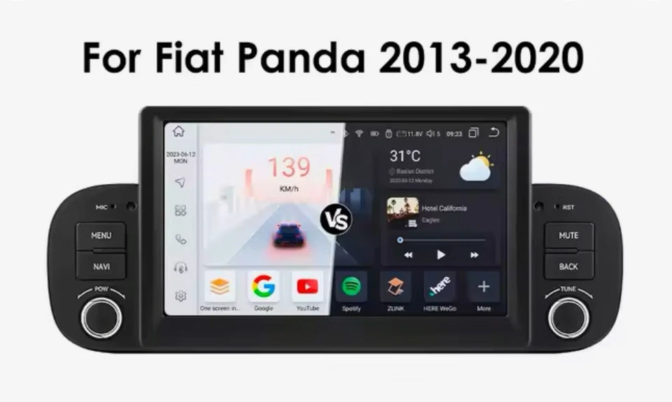 CARPLAY Autoradio stereo Android 7' Specifico per Fiat Panda 2013 a 2020 6 128gb - Immagine 3 di 4