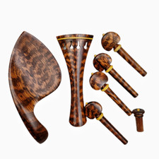 Good Snakewood Violin Parts Accessories Set Pegs Chinrest Tailpiece Endpin 4/4