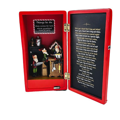 Roman Amusements LED Lighted Musical Fridge Full of Elves Christmas Figure