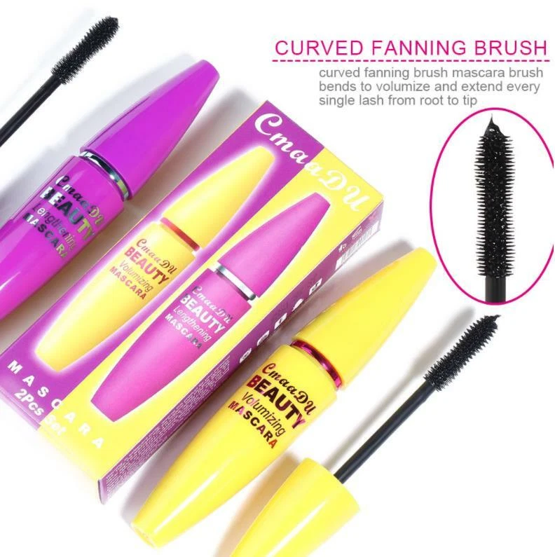 2PCS 4D Silk Fiber Eyelash Mascara 1 for Lengthening 1 for Volumizing Waterproof - Image 4 of 4