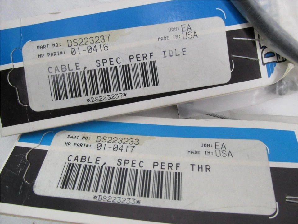 Pair of Drag Specialties Harley NOS Throttle & Idle Cables DS223237 DS223233 - Image 3 of 4