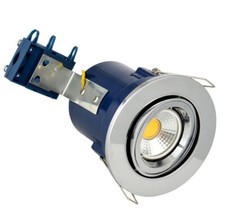 Image of Electralite Yate Chrome Tiltable Fire Rated Downlight GU10 Blue/Chrome IP20