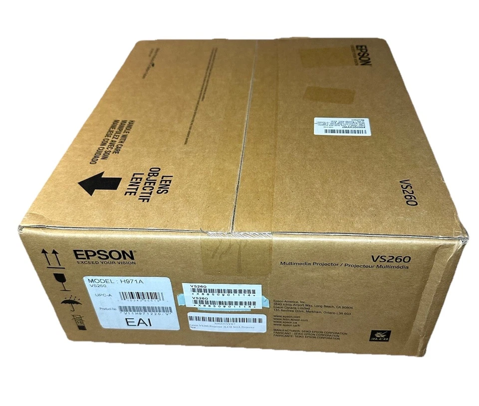 Epson VS260 3-Chip 3LCD XGA Projector, 3,300 Lumens Color Brightness HDMI - Image 4 of 4