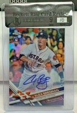 Alex Bregman 2017 Topps Chrome Update RC Refractor Autograph Auto BGS/RCR 9/10