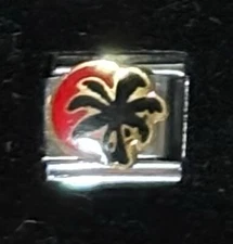 Palm Tree Beautiful Wholesale Italian Charm Enamel Link 9MM K3456