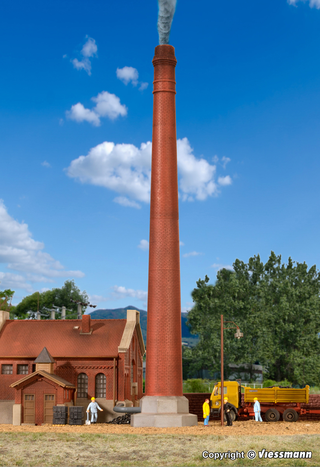 Kibri H0 38633 - Industrie-Schornstein L 4,9 x B 4,9 x H 29,0 cm Bausatz Neuware