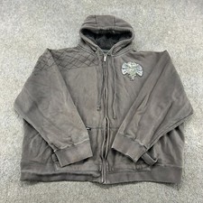 VINTAGE Marc Ecko Hoodie Mens 3XL Grey Full Z...
