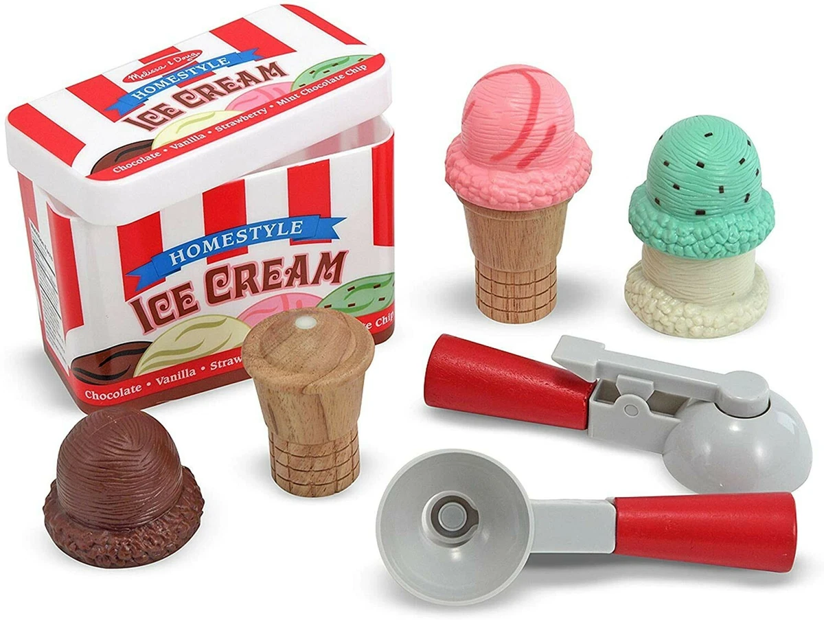 Melissa & Doug Scoop and Stack Ice Cream Cone Magnetic Pretend Play Set