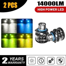 2X H9 LED Projector Laser Headlights Bulb White/Blue/Yellow/Green Fog Lights