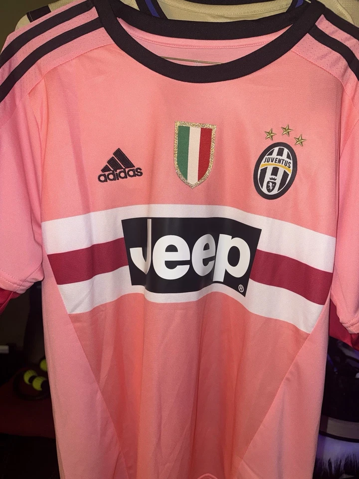 Camiseta Pogba Rosa UCL Visitante Juventus 2015/2016 (Mediana) *Nueva* (Réplica) Foto 4 de 4