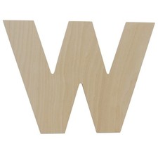 Wooden Letter W 8 inch, Unfinished Wood Letters for Crafts  Wall  Woodpeckers
