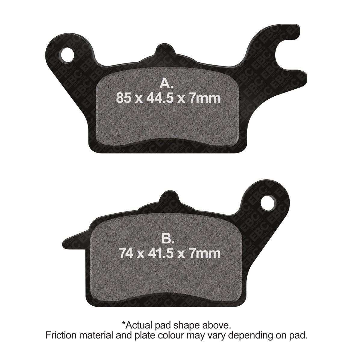 EBC Motorcycle Brake Pads DMX Rear Right for Niu NQi GT Electric 2022