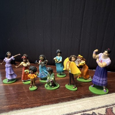 Disney Encanto Painted Character Figurine Lot 4'' Tall Green Bases