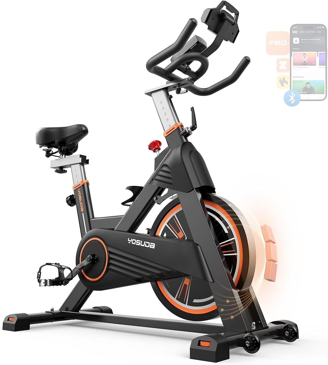YOSUDA PRO Magnetic Exercise Bike 010C 40lb Flywheel Silent Belt Drive Home Gym