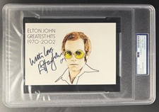 Elton John Signed Autograph PSA/DNA Slabbed Greatest Hits Promo Photo Postcard