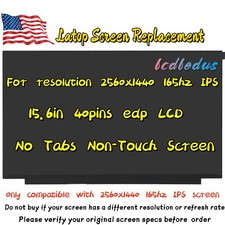 FOR ASUS TUF F15 FX507Z-RHQ 40Pins QHD 165HZ Screen Replacement IPS LCD Display